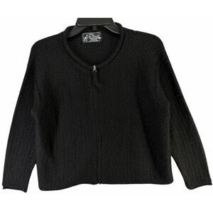 Tejidos Jose‎ Cotacachi Cardigan L Baby Alpaca Hand Knitted Zip Sweater Peruvian